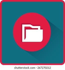 Flat icon of folder