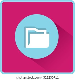Flat icon of folder