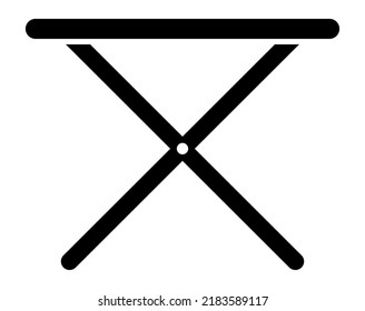 Flat icon of the folding table