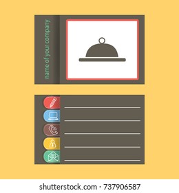 Flat icon. Food. Dinner. The dish is covered with a lid.