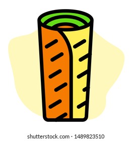 Flat Icon Food Multi Color - Tacos
