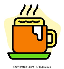 Flat Icon Food Multi Color - Latte