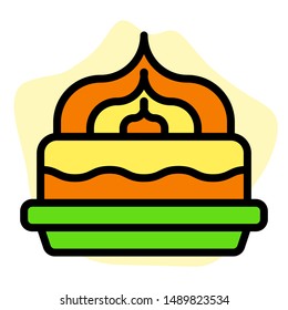 Flat Icon Food Multi Color - Cake