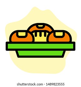 Flat Icon Food Multi Color - Sushi