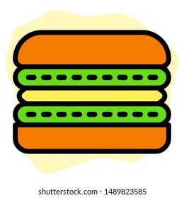 Flat Icon Food Multi Color - Macaron