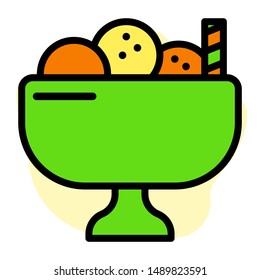 Flat Icon Food Multi Color - Ice Cream