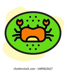 Flat Icon Food Multi Color - Crab