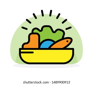 Flat Icon Food Multi Color - Fresh Food