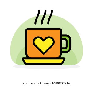 Flat Icon Food Multi Color - Tea Lover