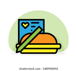 Flat Icon Food Multi Color - 