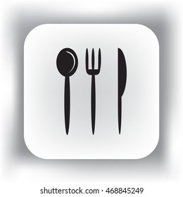 Flaches Symbol. Gabelspitzmesser.