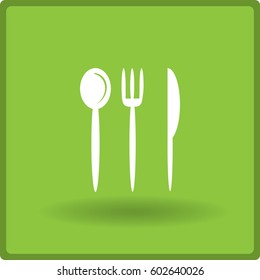 Flat icon. Fork Spoon Knife.