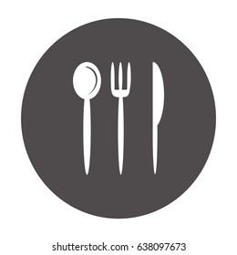 Flat icon. Fork Spoon Knife.