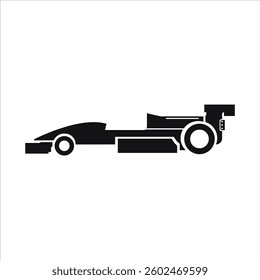 Flat Icon Formula 1Car Racing Vehicle Modern, Stylish and Editable Vector Illustration For Transportation and Vehicle Design