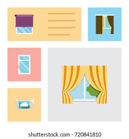 Flat Icon Frame Set Of Glass Frame, Cloud, Clean And Other Vector Objects. Also Includes Frame, Glass, Cloud Elements.