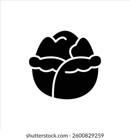 Flat Icon fresh green cabbage editable vector, high quality vegetable illustration suitable for food packaging, healthy menu food concept