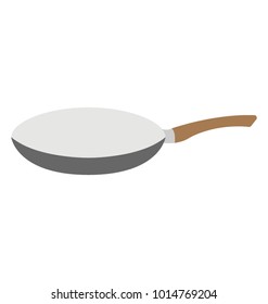 
Flat icon of a frying pan 
