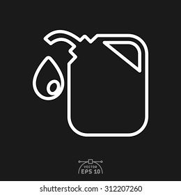 flat icon of fuel can.