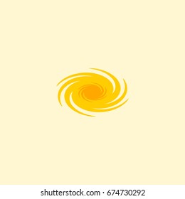 Flat Icon Galaxy Element. Vector Illustration Of Flat Icon Space Isolated On Clean Background. Can Be Used As Galaxy, Space And Cosmos Symbols.