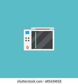 Flat Icon Game Console Element. Vector Illustration Of Flat Icon Slot Machine Isolated On Clean Background. Can Be Used As Machine, Game And Play Symbols.