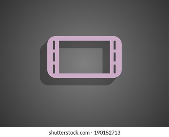 Flat icon of gamepad