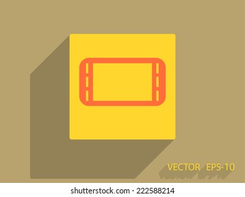 Flat icon of gamepad