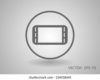 Flat icon of gamepad