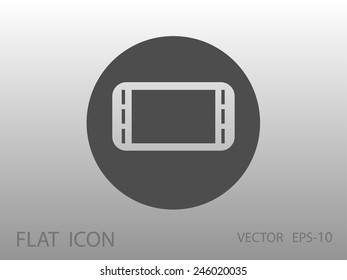 Flat icon of gamepad