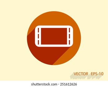 Flat icon of gamepad