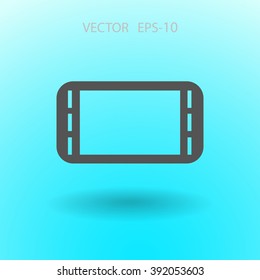 Flat icon of gamepad