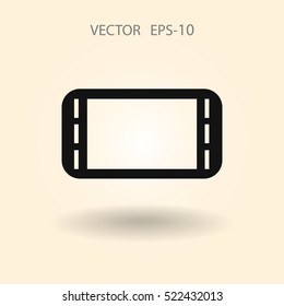 Flat icon of gamepad
