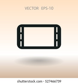 Icono plano del gamepad. ilustración vectorial