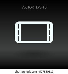 Icono plano del gamepad. ilustración vectorial