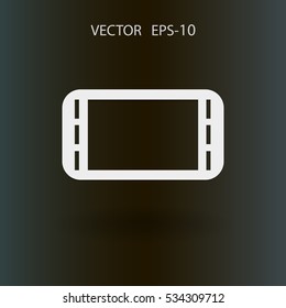 Icono plano del gamepad. ilustración vectorial