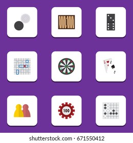 Flat Icon Games Set Of Gomoku, Dice, Arrow And Other Vector Objects. Also Includes Alphago, Cards, Dice Elements.