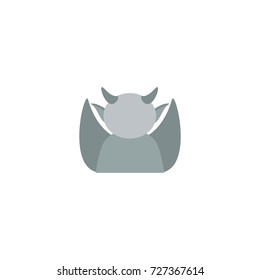 Flat Icon Gargoyle Element. Vector Illustration Of Flat Icon Evil Isolated On Clean Background. Can Be Used As Gargoyle, Evil And Hell Symbols.