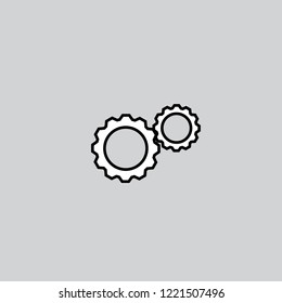 Flat icon of gears