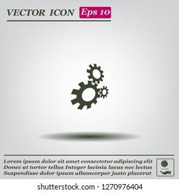 Flat icon of gears