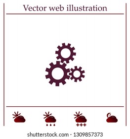 Flat icon of gears