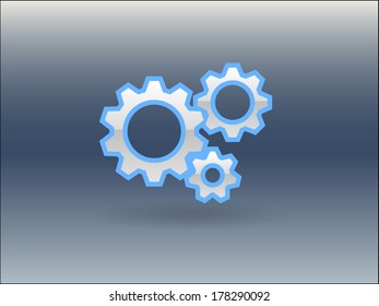Flat icon of gears
