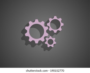 Flat icon of gears