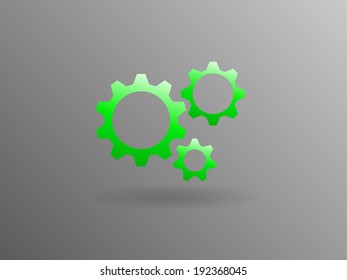 Flat icon of gears
