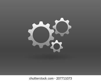 Flat icon of gears