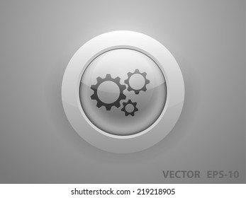 Flat icon of gears