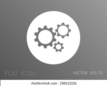 Flat icon of gears
