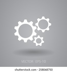 Flat icon of gears