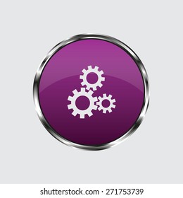 Flat icon of gears
