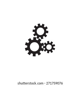 Flat icon of gears