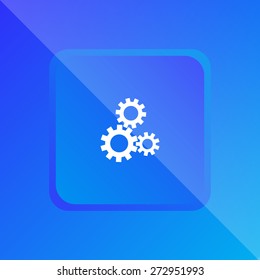 Flat icon of gears