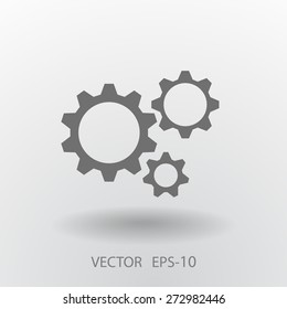 Flat icon of gears